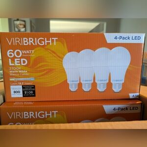 VIRIBRIGHT 60W LED Bulbs - Warm White (2700K)